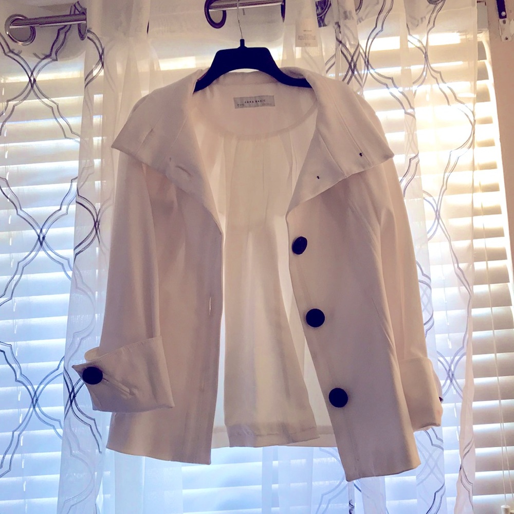 Zara Basic cropped coat